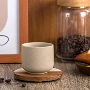 SYJAN HOME Ceramic teacups set of 4,No Handle Chinese KungFu Tea cups,3.5oz Teacups Japanese Teacup Set,Ceramic Tea Cup,4Pcs