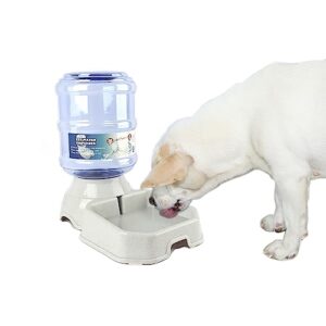 automatic dog cat water dispenser,gravity multi pet drinking fountain,set with pet bowl for medium dog puppy kitten, 1 gallon/ 3.8l capacity not for large pets (waterer)