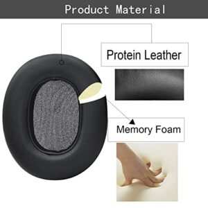 Aiivioll Soft Protein Leather Ear Pads for Everest 710 Headphone Replacement Earpad Memory Foam Sponge Earphone Sleeve Without Buckle（Black）