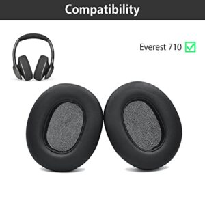 Aiivioll Soft Protein Leather Ear Pads for Everest 710 Headphone Replacement Earpad Memory Foam Sponge Earphone Sleeve Without Buckle（Black）