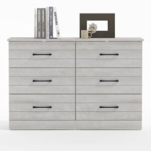 galano elis 6 drawer dresser - dressers - dressers & chest of drawers - dresser for bedroom - dresser organizer - tall dresser - wood dresser - dusty grey oak