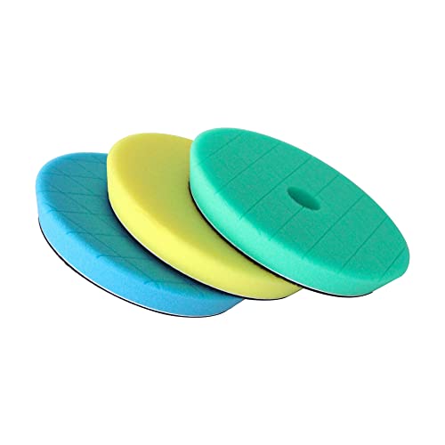 5”/6" Buffing Pad, Green, Yellow and Blue Polishing Pad Kit (6")