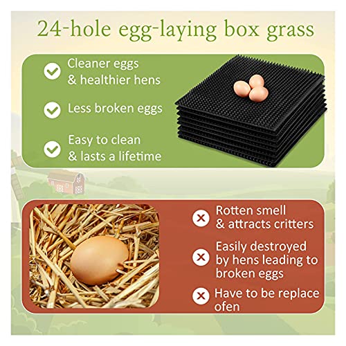 POPETPOP Chicken Coop Accessories Chicken Nesting Pads, Chicken Laying Egg Mat, Washable Chicken Nesting Pads Chicken Coops Nesting Boxes Chicken Bedding Liners Eggs Storage Pad