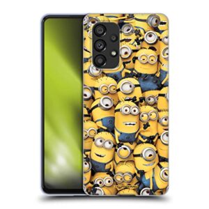 head case designs officially licensed despicable me pattern funny minions soft gel case compatible with samsung galaxy a53 5g (2022)