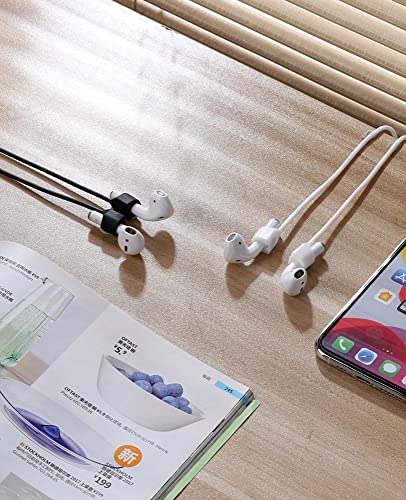 ZOMTOP Magnetic Anti-Lost Straps for AirPods, Soft Silicone Sport Earphones Anti-Lost Strap, Colorful Wire Cable Connector for Apple Airpods Wireless Bluetooth Earphones (6 Pack)