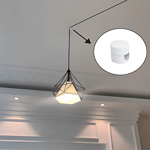 ITROLLE 5PCS Lamp Hooks Swag Hook, Chandelier Lighting Hook, Ceiling Lights Cable, Ceiling Wall Hanging Swag Hook for Hanging Pendant Lighting Fixture DIY Chandelier Lighting Hook, White