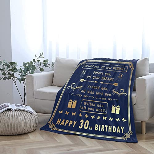 Happy 1992 30th Birthday Gifts Blanket for Women,30th Birthday Gifts for Women 60"x50",30th Birthday Gift Idea for Wife Sister Friends,30th Birthday Decorations Throw Blanket,Unique 30th Birthday Gift