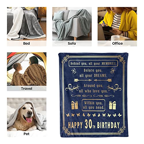 Happy 1992 30th Birthday Gifts Blanket for Women,30th Birthday Gifts for Women 60"x50",30th Birthday Gift Idea for Wife Sister Friends,30th Birthday Decorations Throw Blanket,Unique 30th Birthday Gift