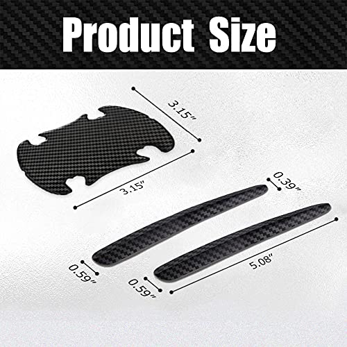 Carbon Fiber Car Door Handle Stickers Protector, Door Side Paint Protection, Door Handle Scratch-Resistant Carbon Fiber Protective Film, Universal Car Accessories for All Cars