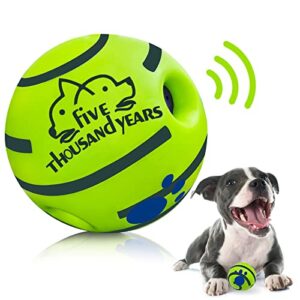 wobble giggle dog ball, interactive dog toys ball, squeaky dog toys ball durable wag chewing ball for training teeth cleaning herding balls indoor outdoor safe dog gifts for puppy small medium dogs