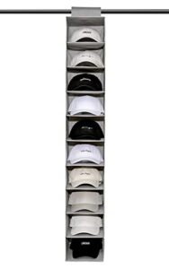 aeroivi hat organizer for closet - 10 shelf hat racks for baseball caps - non-woven fabric hat storage & display - hat hanger to protect your caps