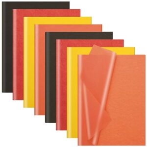 100 sheets black orange yellow tissue paper for gift bags,gift wrapping paper for harvest fall thanksgiving holiday party,13.8 x 19.7"