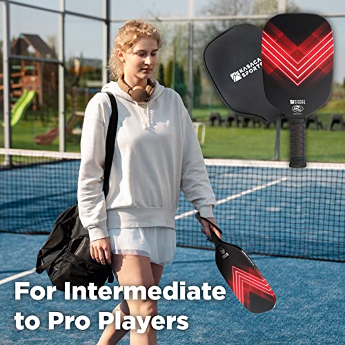 Kasaca Pickleball Paddles, USAPA Carbon Fiber Pickleball Paddle with Pickle Ball Paddle Cover, Pickle Ball Raquette Pickle Ball Racket Edgeless Style, Pickleball Rackets Intermediate to Professional​​