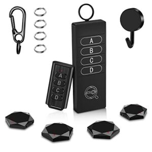 key finder locator, elecpow remote control item tracker with 85db loud beeping sound in 164ft for anti-lost tags and keychains(2 rf transmitter & 4 receivers)