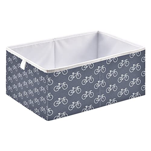 Flat Design Bicycle Storage Basket Storage Bin Rectangular Collapsible Closet Baskets Empty Gift Baskets Organizer for Living Room Bedroom