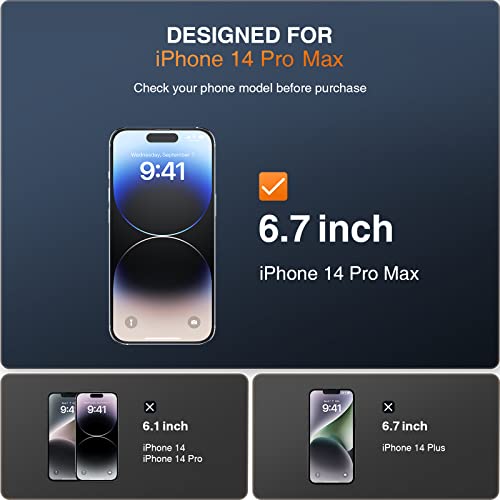 LK 2 Pack iPhone 14 Pro Max Screen Protector [Auto Dust-Elimination] with 2 Pack Camera Lens Protector, 9H Hardness, Easy Installation, Ultra-Thin Anti-Scratch for iPhone 14 Pro Max