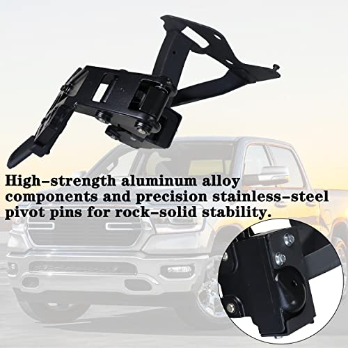 YITHSWAY Rear Bed Step Retractable Bumper Step Replace 82215289AG For 2019-2022 Dodge RAM 1500 DT Dual Exhaust Vehicles (New Body Style) Rear Corner Bed Step 82215289AH Bumper Tailgate Truck Bed Step.