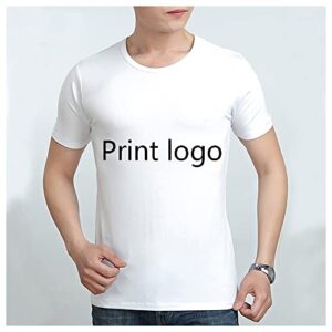 OKBA 5 pcs Sublimation Blank T-Shirts Round Collar Short Sleeves Adult White Polyester t Shirts (Large)