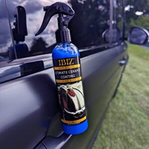 IBIZ Ultimate Ceramic Coating Car Wax - Spray Wax Paint Sealant - SiO2 Advanced Technology For Unparalleled Shine & Protection