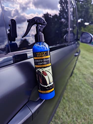 IBIZ Ultimate Ceramic Coating Car Wax - Spray Wax Paint Sealant - SiO2 Advanced Technology For Unparalleled Shine & Protection