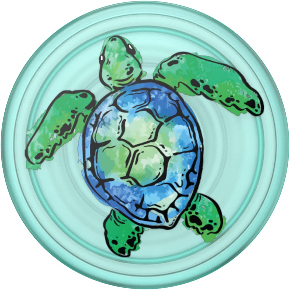 PopSockets Plant-Based Phone Grip with Expanding Kickstand, Eco-Friendly PopSockets for Phone - Translucent Tortuga
