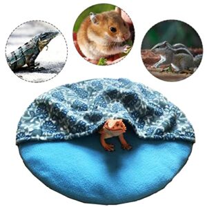 Bearded Dragon Bed 15 Inch Lizard Sleeping Bag Large Size Reptile Hide Habitat Bearded Dragon Accessories for Leopard Gecko Bearded Dragon Hamster Small Animals