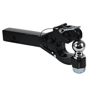 REYSUN 864186 8 Ton Pintle Hook 2 inch Pintle Hitch Receiver with 2 inch Trailer Ball