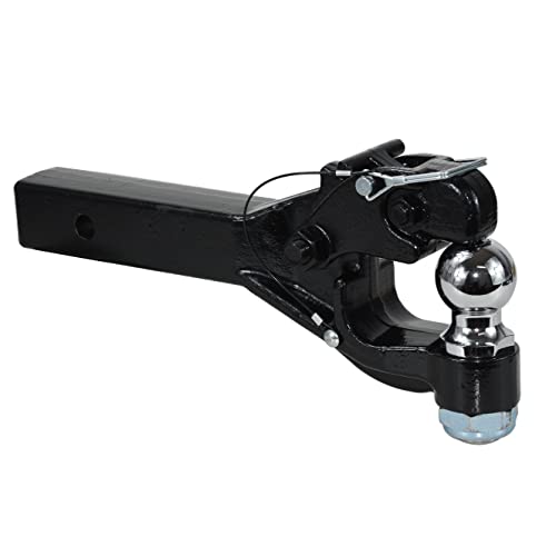 REYSUN 864186 8 Ton Pintle Hook 2 inch Pintle Hitch Receiver with 2 inch Trailer Ball