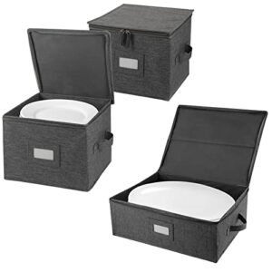 popoly china storage containers inside 10" w x 8" h, platter storage box, china storage case containers