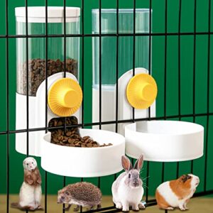 kenond 40oz hanging automatic pet food water dispenser, auto gravity pet feeder and waterer set, cage cat food bowl dog feeding station for puppy and kitten rabbit chinchilla hedgehog ferret …