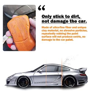 Car Clay Bar 5 Pack 500g, Premium Grade Clay Bars Auto Detailing Magic Clay Bar Kit with Towel Clay Bar Cleaner with Washing and Adsorption Capacity for Car Wash Car Detailing Clean,RV,Glass Cleaning