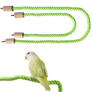 qumhmup parrot bird perch,bird hemp rope perch,parrot grinding perches cage play stands, birdcage accessories rope toys.