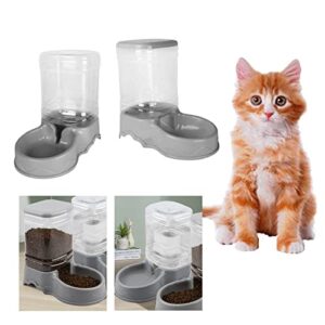 2X Automatic Dog Feeder Dispenser Set Gravity Feeding Food Waterer for Small Medium Pet