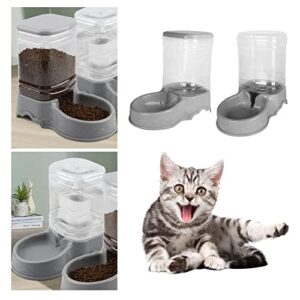 2X Automatic Dog Feeder Dispenser Set Gravity Feeding Food Waterer for Small Medium Pet