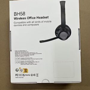 New bee Wireless Headset with Microphone Noise Cancelling Bluetooth Headset with 20hrs Talk time & Mute Button for Work/PC/Office/Zoom/Skype (Include USB Dongle)