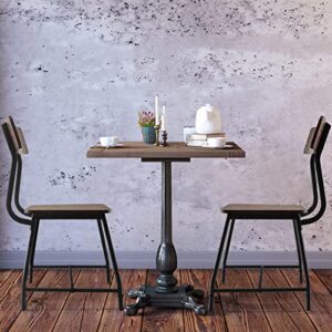 GOFLAME Dining Chair Set of 4, Kitchen Side Chairs with Sturdy Metal Legs, Adjustable Non-Slip Footpads, Ergonomic Backrest, Vintage Kitchen armless Chair for Restaurant, Dining Room