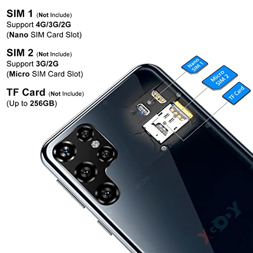 Xgody Unlocked Cell Phone X60, 6.0 Inch Android 9.0 OS Smartphone, 2022 New 4G Dual SIM Standby Cheap Cell Phones, 3000mAh Massive Battery Dual 5MP Camera Android Phone with Face Recognition (Gold)