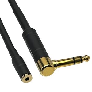 CNCESS CESS-238 Right Angle 1/4 Inch TRS to 3.5mm Right Angle Adapter,6.35mm Male to 3.5mm Female Stereo Headphone Audio Adapter