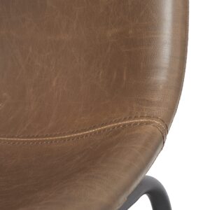 George PU Leather Dining Chair Set of 2 (Brown)