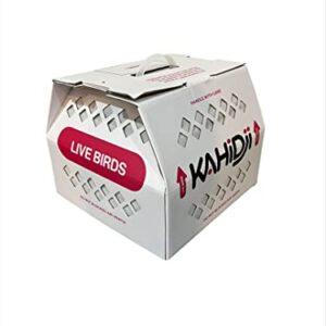 Live Bird Shipping Box Less Expensive size 12" x 12" x 10" tall - for Poultry, Pigeons, & Canaries -3 Boxes by KAHIDJI