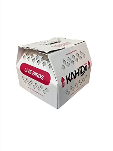 Live Bird Shipping Box Less Expensive size 12" x 12" x 10" tall - for Poultry, Pigeons, & Canaries -3 Boxes by KAHIDJI