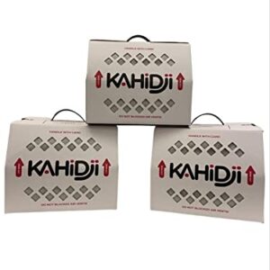 Live Bird Shipping Box Less Expensive size 12" x 12" x 10" tall - for Poultry, Pigeons, & Canaries -3 Boxes by KAHIDJI