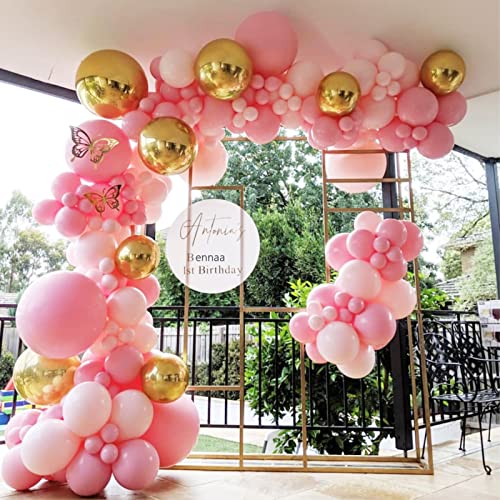 10 inch Pastel Pink Party Balloons, 100 pcs Macaron Pink Latex Balloons Light Pink Birthday Balloons (Pastel Pink)