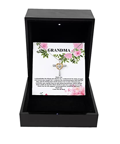 Grandma Thank You, Grandma Gifts 925 Sterling Silver, Message Card Jewelry, Grandma Gifts From Grandchildren Jewelry, Mama gifts, Mama Gifts From Daughter