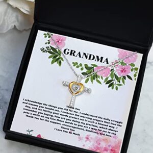 Grandma Thank You, Grandma Gifts 925 Sterling Silver, Message Card Jewelry, Grandma Gifts From Grandchildren Jewelry, Mama gifts, Mama Gifts From Daughter