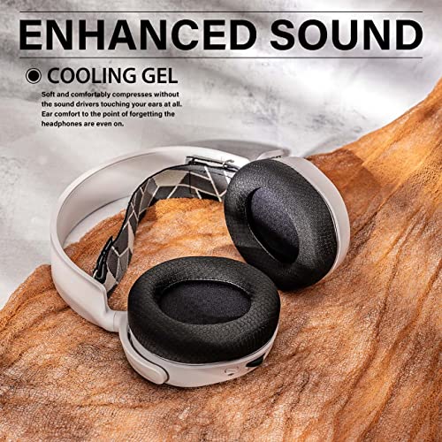 Arctis Cooling Gel Ear Cushions - Compatible with Arctis 7/5/3/1, Arctis Pro, Arctis 7X / 9X Headphones I Cooling Gel Memory Foam Earpads I Black