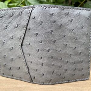 Doubleside Grey Body Ostrich leather skin Credit Cardholder, leather credit cardcase, leather creditcard cover