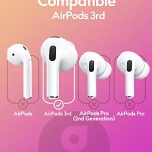Gcioii - Upgraded Ear Hooks Covers for AirPods 3 [Added Storage Pouch] Sport Anti Slip Ear Tips Wings, Grip Tips Accessories Compatible with Apple AirPods 3rd Generation (White,3 Pairs)