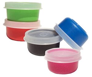 tupperware smidget container 1 oz set of 5 red green black blue sparkle red