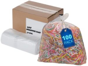 1intheoffice shredder bags 56 gallon., large shredder bags ,paper waste bags fits 50 gallon, (100/box)